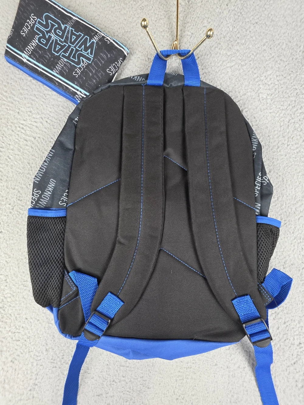 NWT DISNEY Backpack 5 Pc Stars Wars Bundle Bookbag Lunchbox Zip Case Black Blue